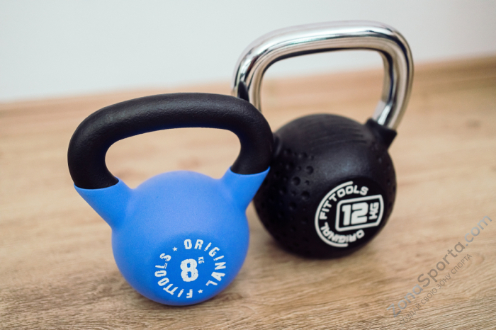 Гиря 4 кг с хромированной ручкой полиуретановая (CPU) Original FitTools Гиря 4 кг с хромированной ручкой полиуретановая (CPU) Original FitTools