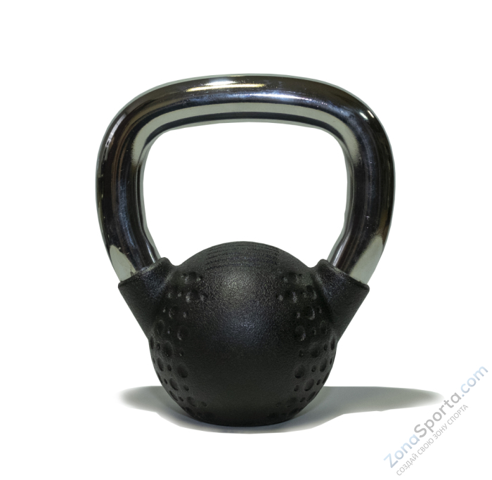 Гиря 4 кг с хромированной ручкой полиуретановая (CPU) Original FitTools Гиря 4 кг с хромированной ручкой полиуретановая (CPU) Original FitTools