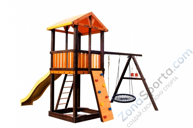Игровой комплекс Perfetto sport Pitigliano-4 + качели Паутина