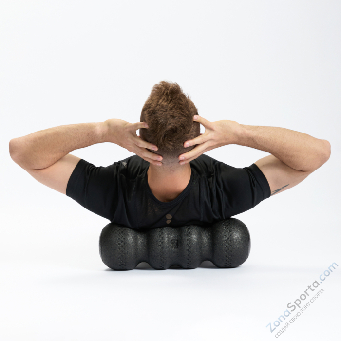 Контурный массажный ролл INEX Rollga 45 x 15 см, черный