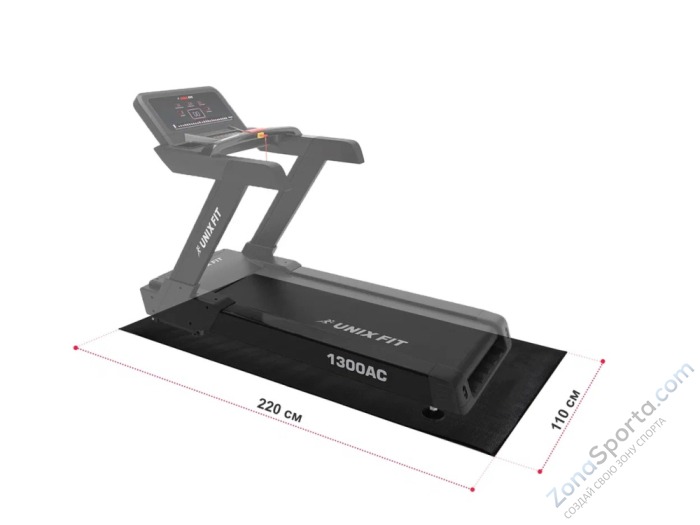 Коврик Unix Fit для кардиотренажёров No logo 220x110x0,6 см Коврик Unix Fit для кардиотренажёров No logo 220x110x0,6 см
