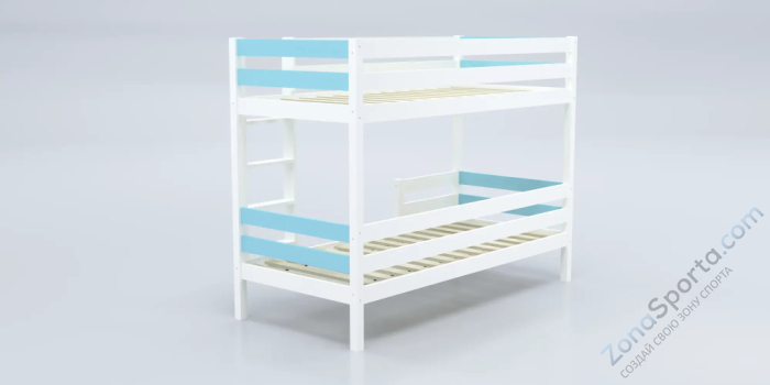 Кровать детская двухъярусная Савушка-01 80х160 голубая