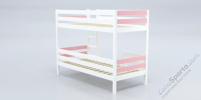 Кровать детская двухъярусная Савушка-01 90х180 розовая