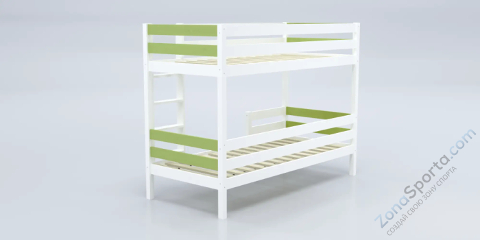 Кровать детская двухъярусная Савушка-01 90х200 зеленая