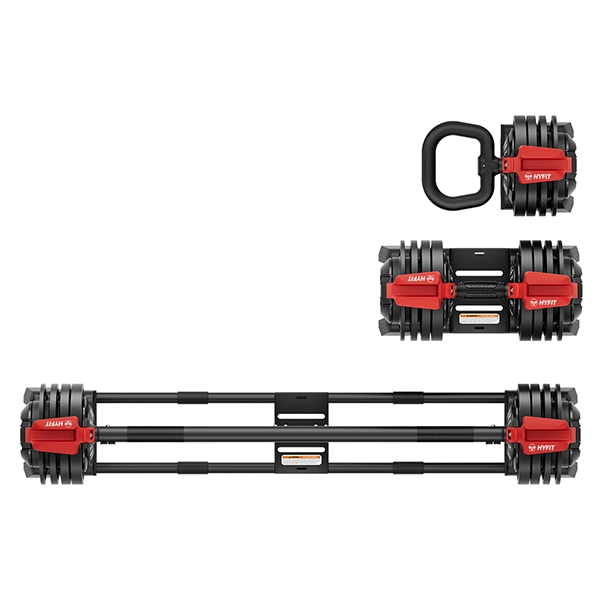 Набор регулируемый штанга+гантель+гиря HyFit 24 кг