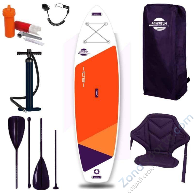 Надувная sup доска Adventum 10'8 Orange