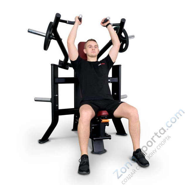 Плечевой жим сидя на свободных весах Protrain T8-605