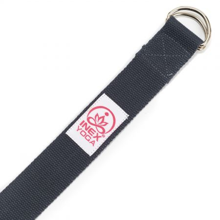Ремень для йоги INEX Stretch Strap 240 см, темно-серый