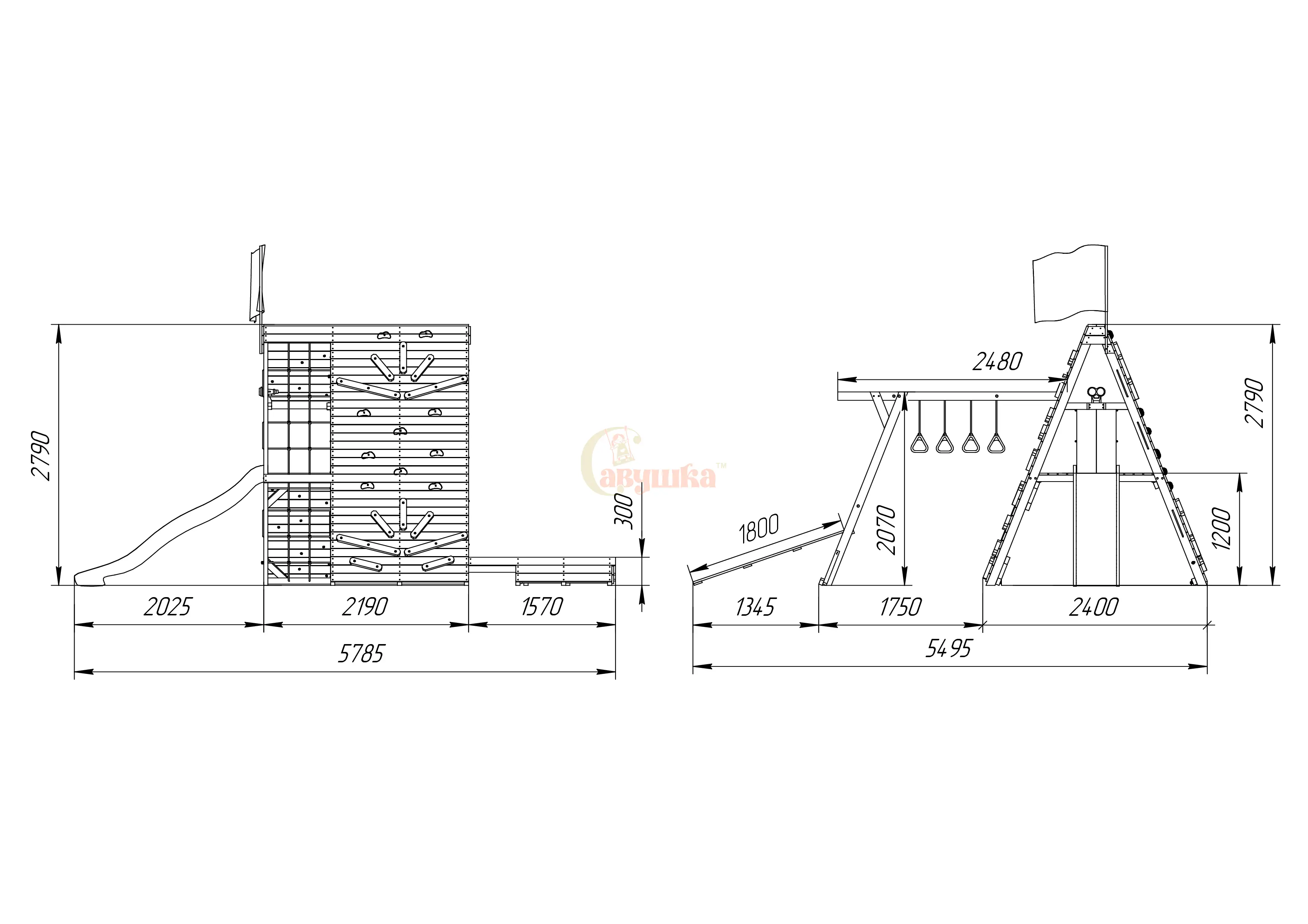 Спортивный домик Савушка База-5 (Милитари)
