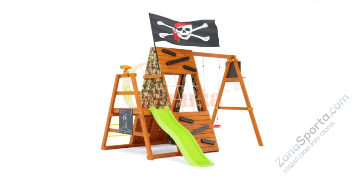 Спортивный домик Савушка База Mini с качелями (Милитари) - 2