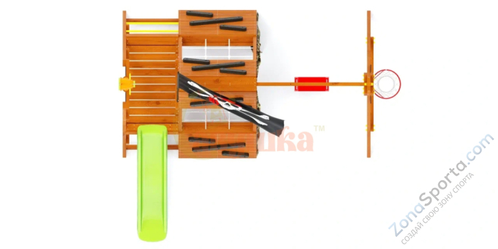 Спортивный домик Савушка База Mini с качелями (Милитари) - 2