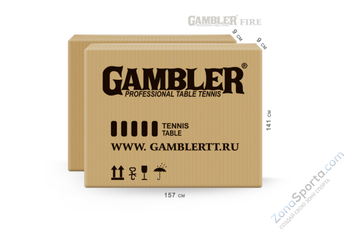 Теннисный стол Gambler Fire blue