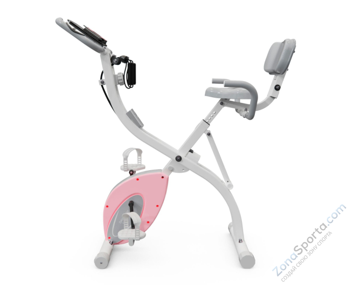 Велотренажер X-Bike DFC DavCreator, бело-розовый