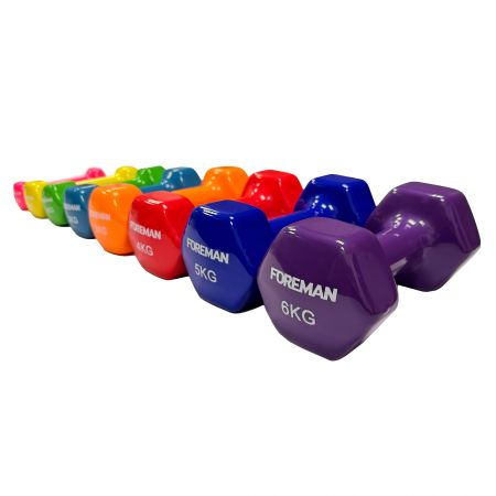 Виниловые гантели для аэробики 1 кг, пара Foreman IVD-KG