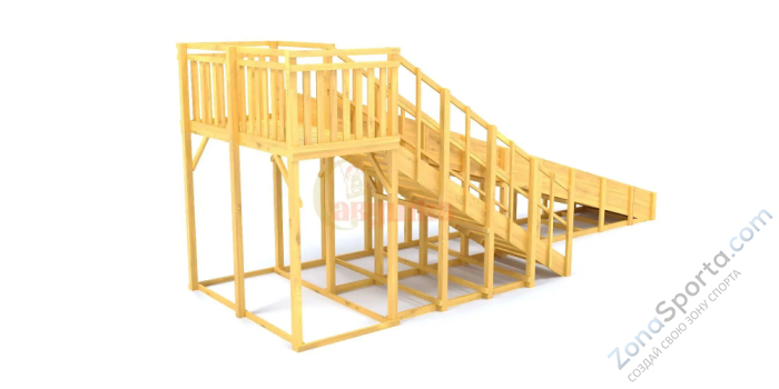 Зимняя горка Савушка Зима Wood-6