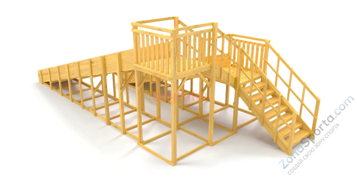 Зимняя горка Савушка Зима Wood-7