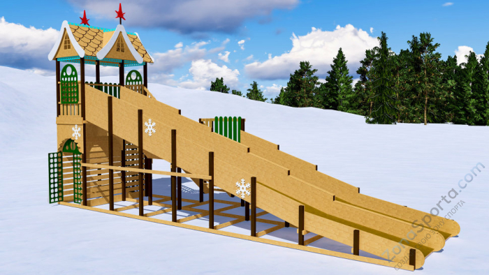 Зимняя горка Волшебная зима 3